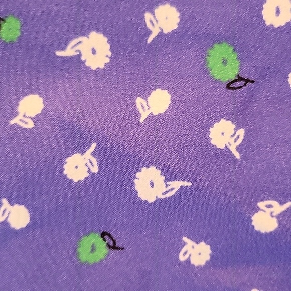 Ann Taylor Blue Print Short Sleeve Drapey Sleeves Women's Top Small - Picture 2 of 6